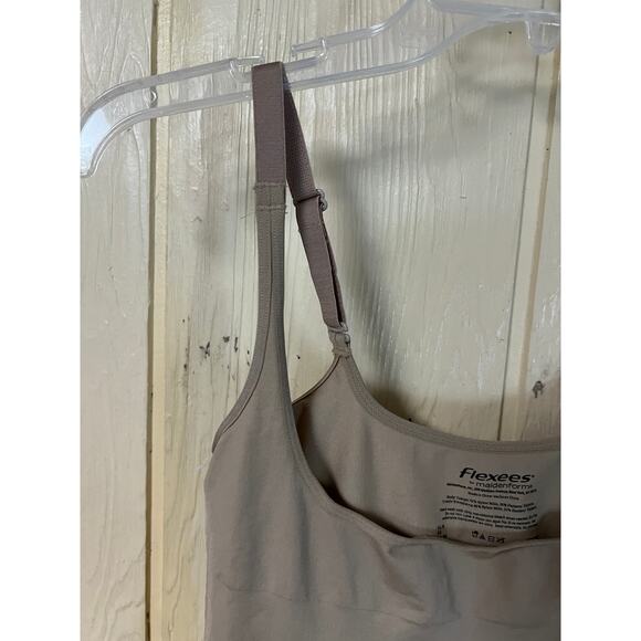 X-Large Maidenform Shaper Shapewear Seamless Shaping Fleexees Open Bust Tan XL - Picture 5 of 9